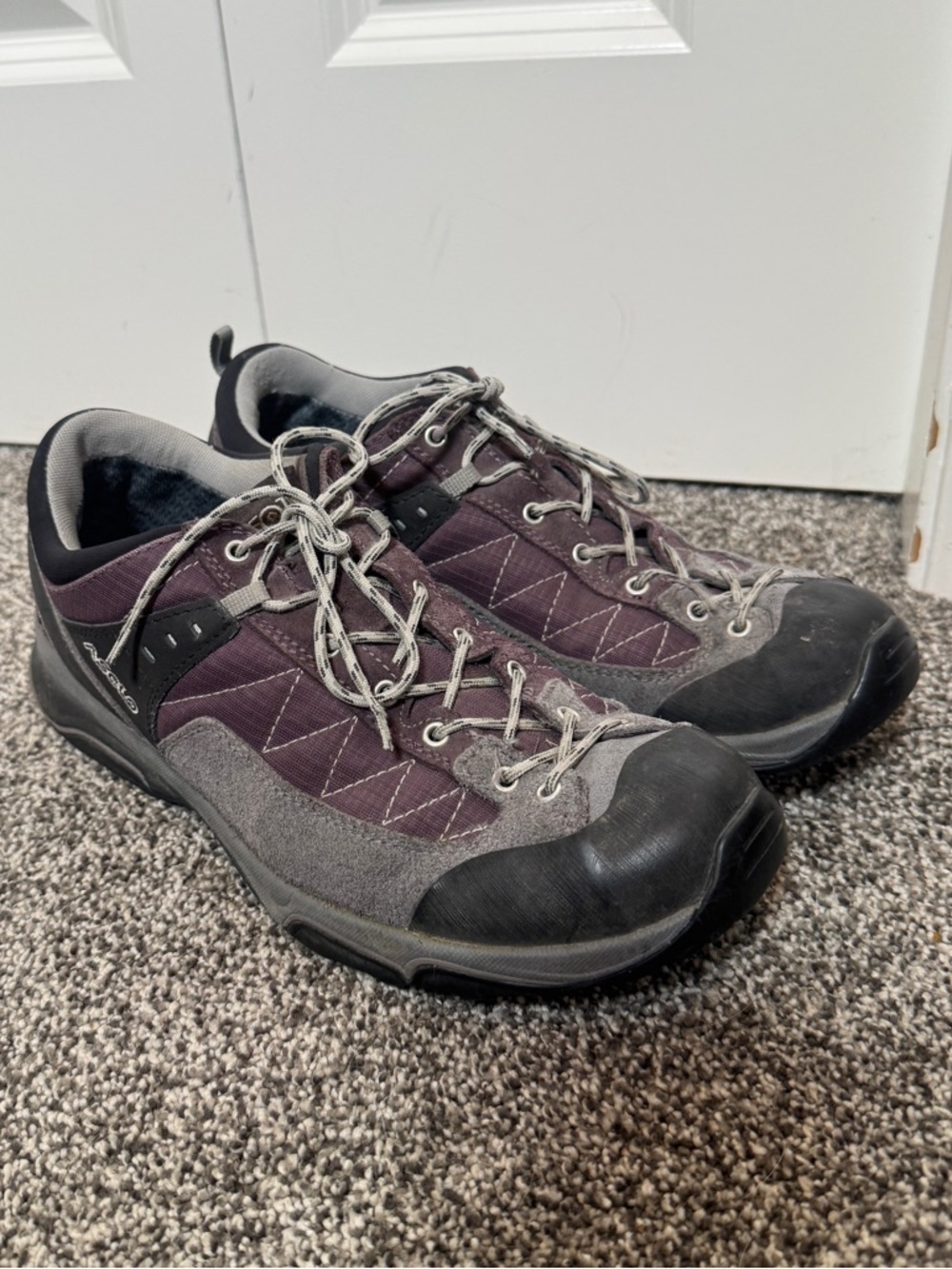 Asolo Pipe GV Hiking Shoes Womens 8.5 Purple Gray Gore Tex Vibram Trail